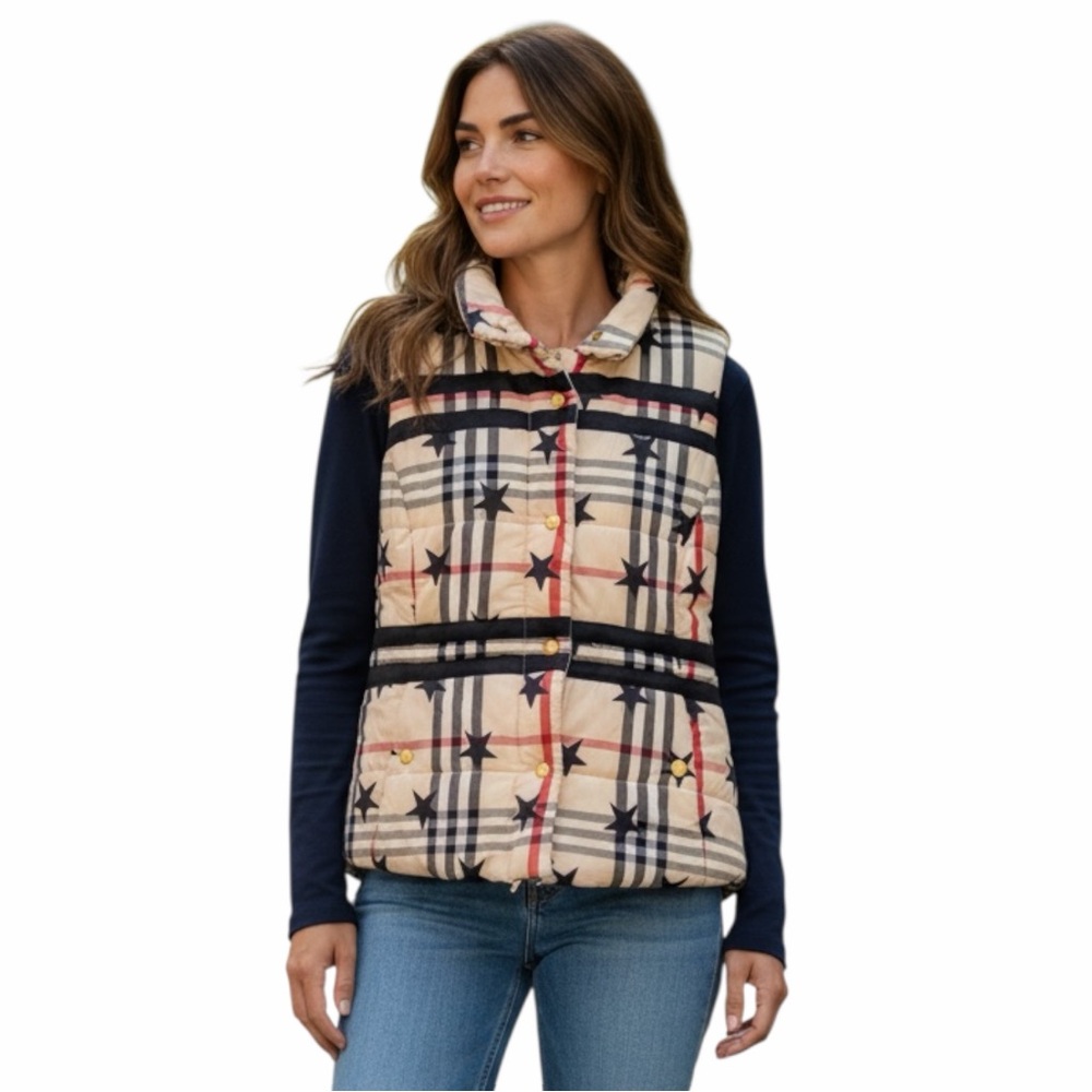 Dizzy Lizzie Star-Patterned Woman’s Vest Size Medium NWT